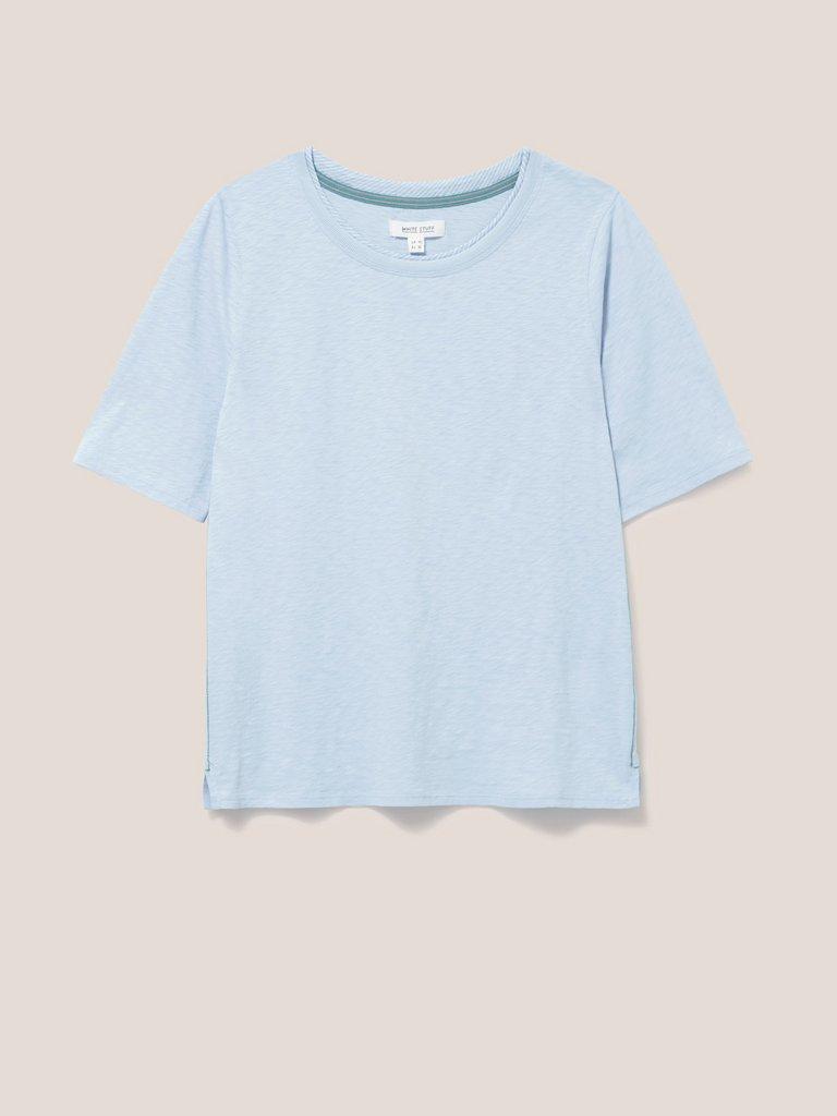 Annabel Cotton Tee in LGT BLUE - FLAT FRONT