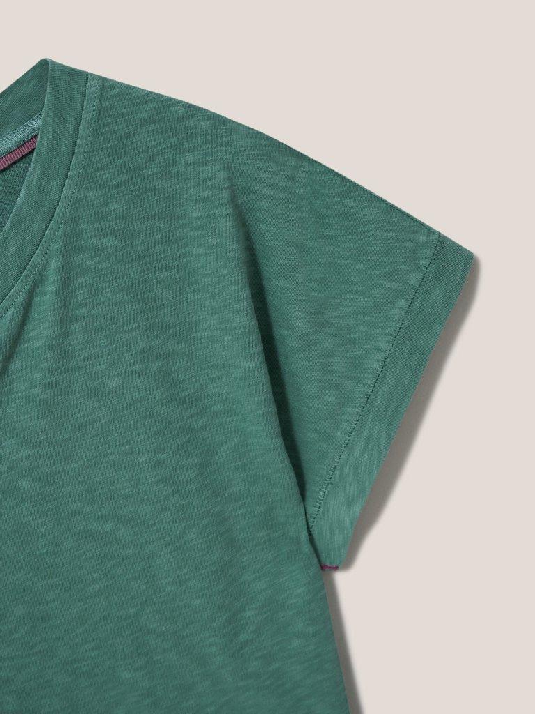 NELLY TEE in DK TEAL - FLAT DETAIL