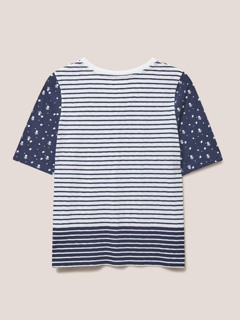 ANNABEL STRIPE TEE in NAVY MULTI - FLAT BACK