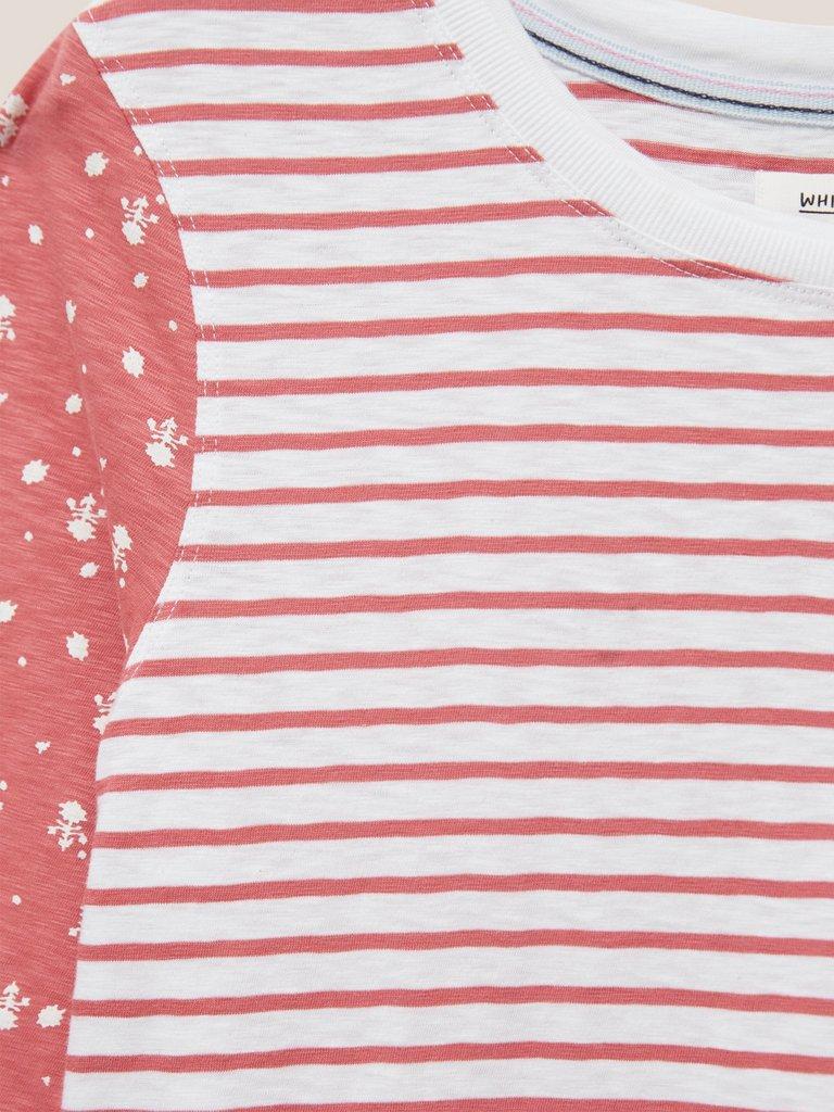 ANNABEL STRIPE TEE in PINK MLT - FLAT DETAIL