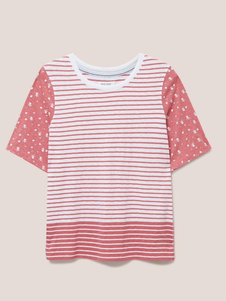 ANNABEL STRIPE TEE in PINK MLT - FLAT FRONT