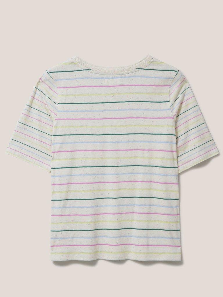 ANNABEL STRIPE TEE in WHITE MLT - FLAT BACK