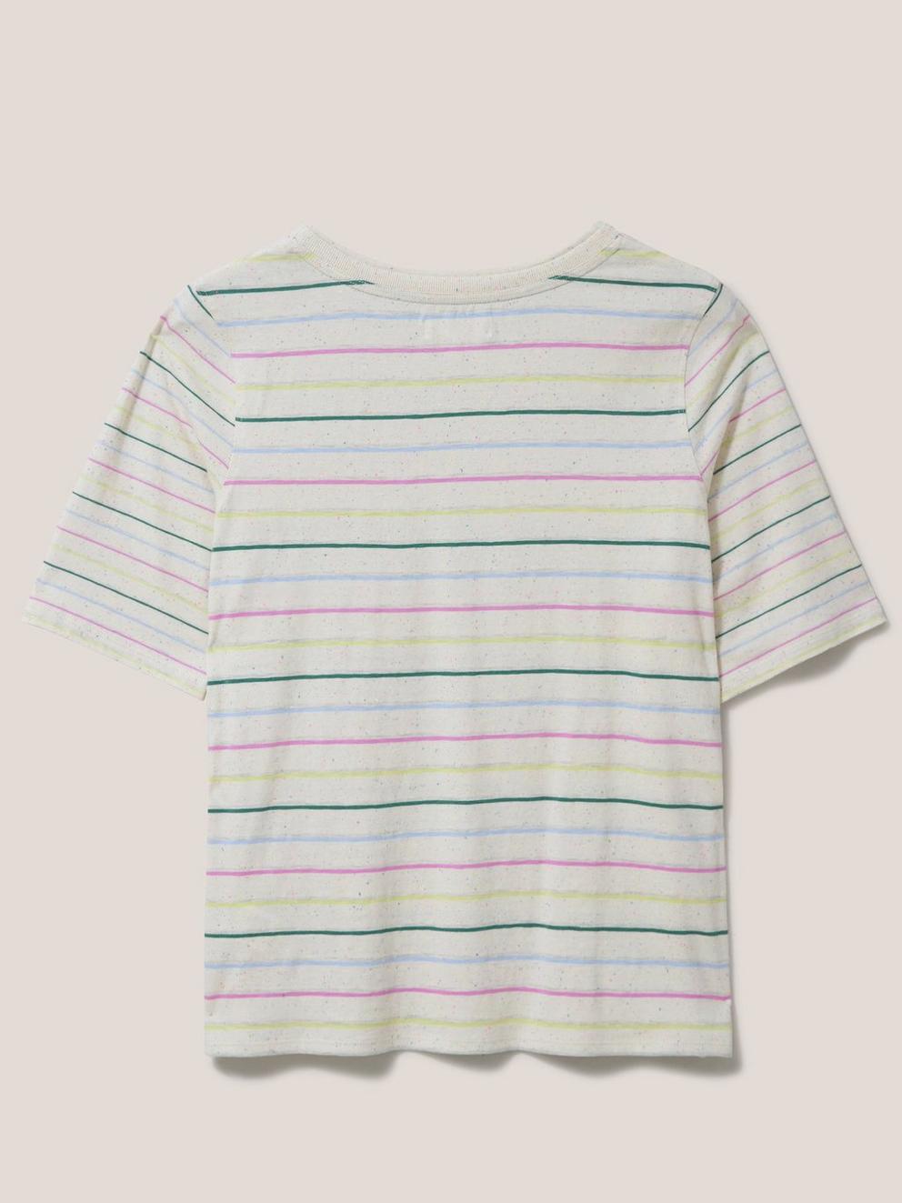 ANNABEL STRIPE TEE in WHITE MLT - FLAT BACK