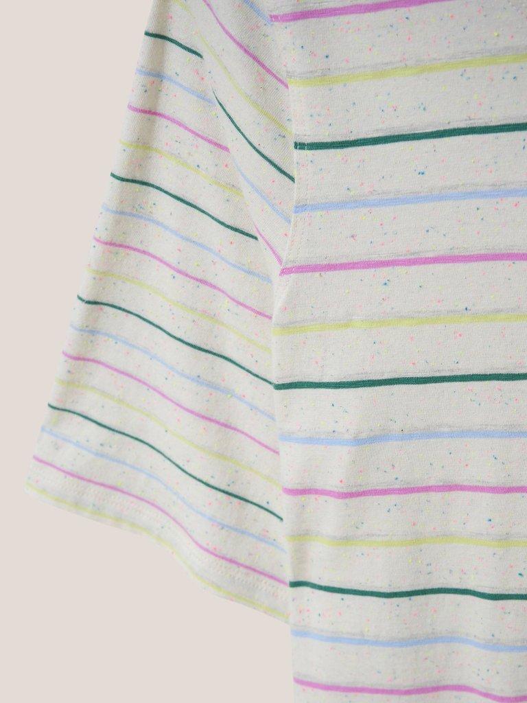ANNABEL STRIPE TEE in WHITE MLT - FLAT DETAIL