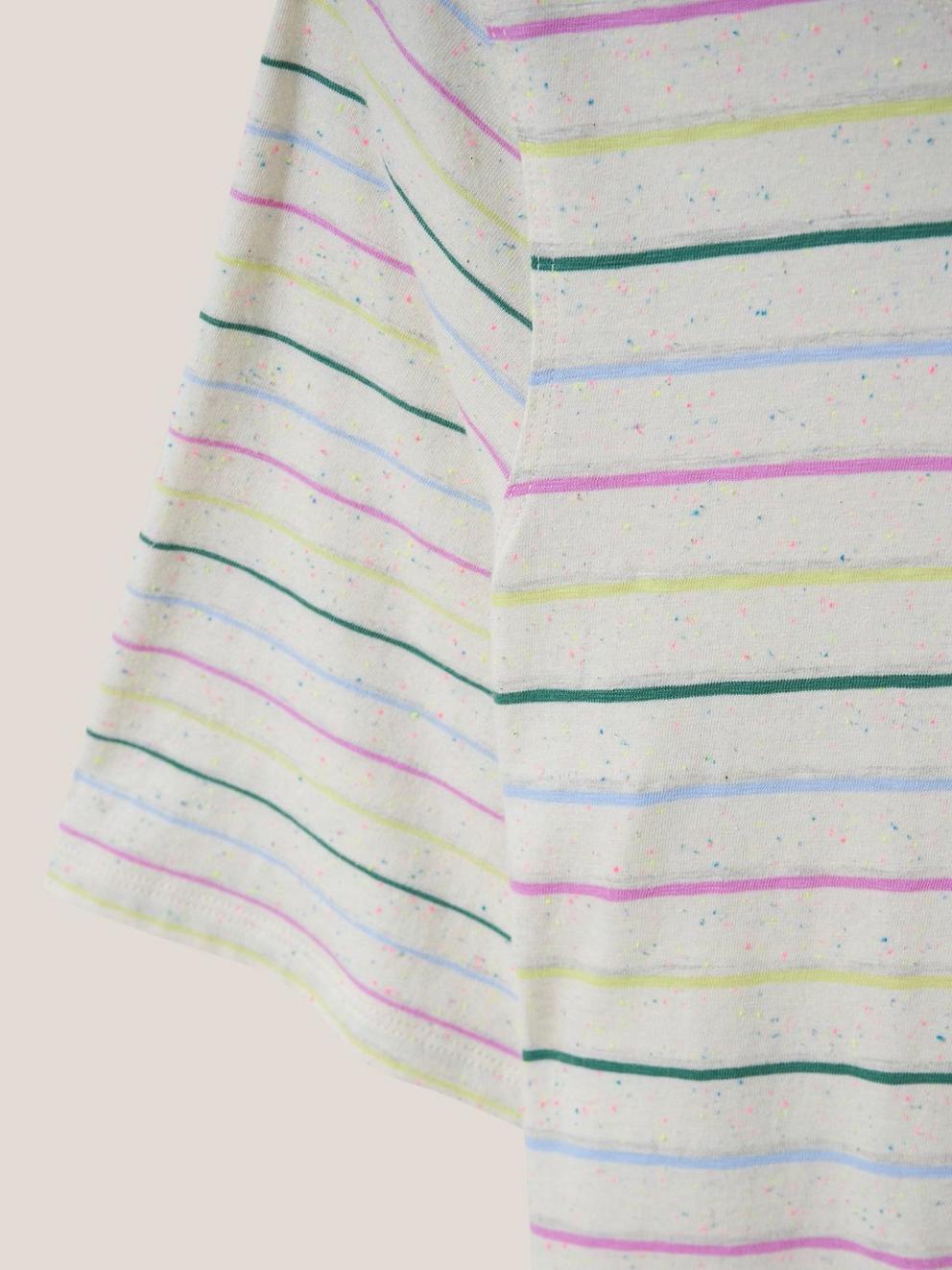 ANNABEL STRIPE TEE in WHITE MLT - FLAT DETAIL
