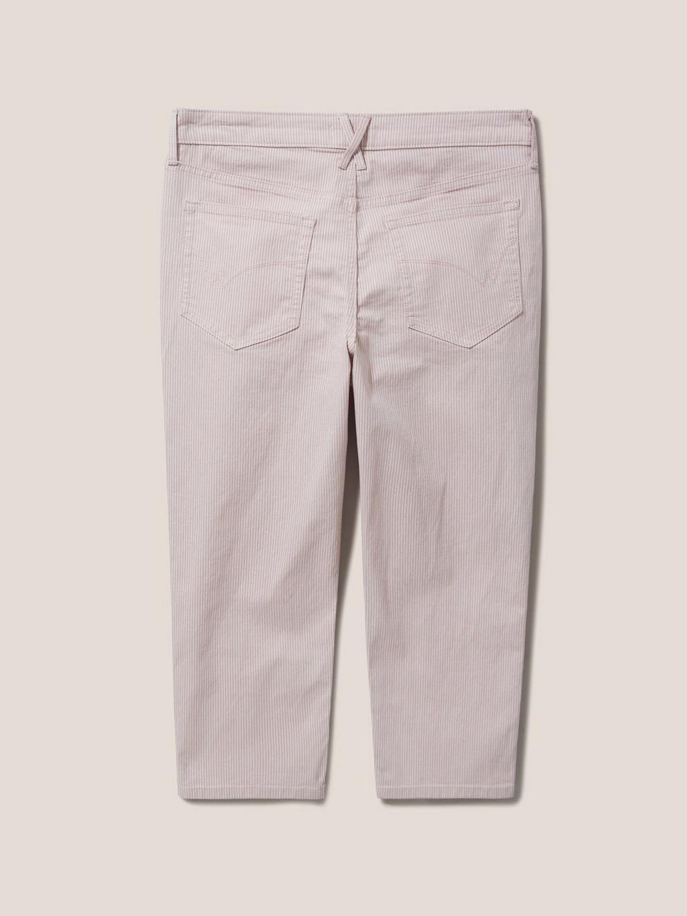 Blake Straight Crop Jean in PINK MLT - FLAT BACK