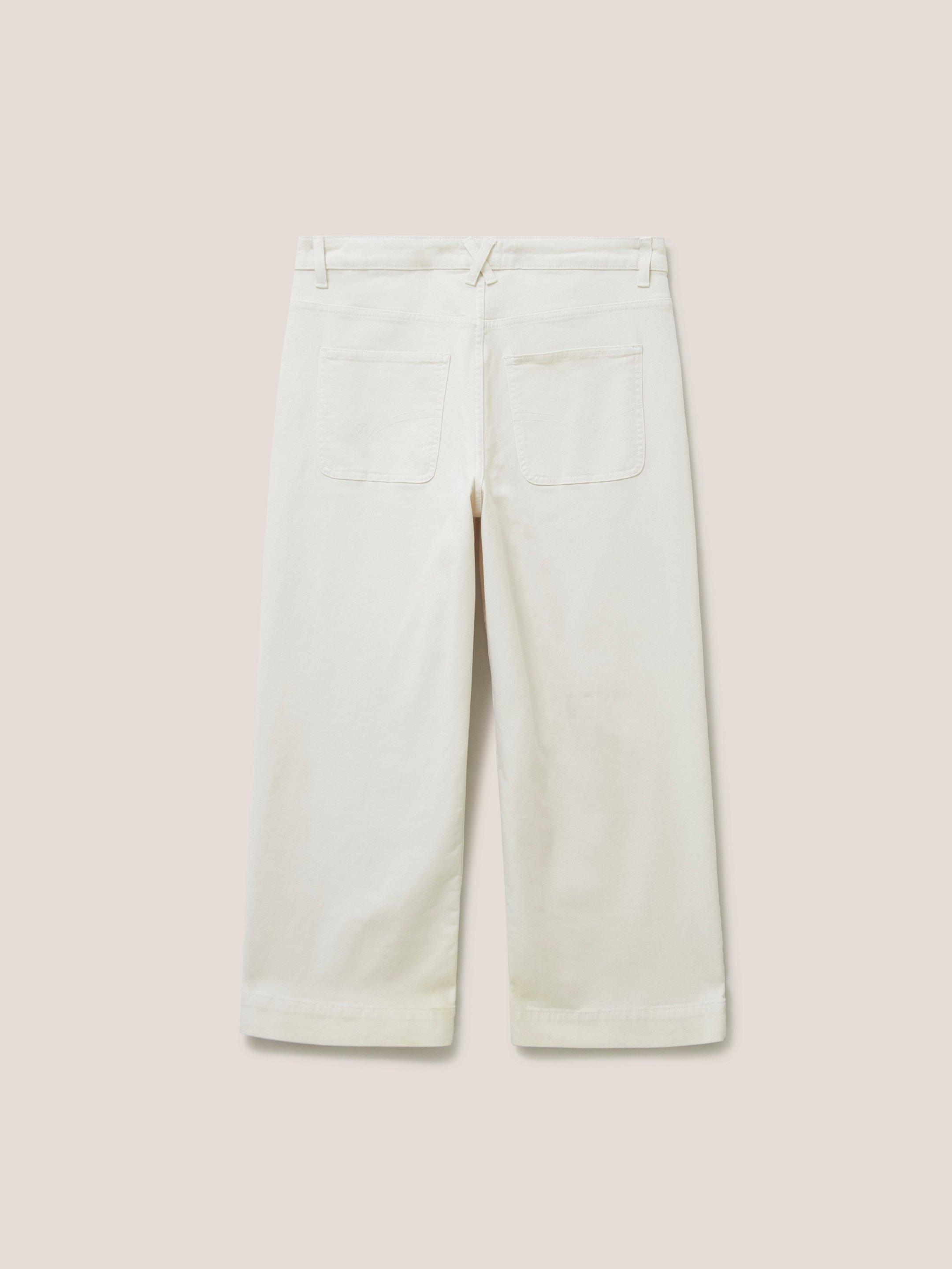 Tia Wide Leg Cropped Jean in LGT NAT - FLAT BACK