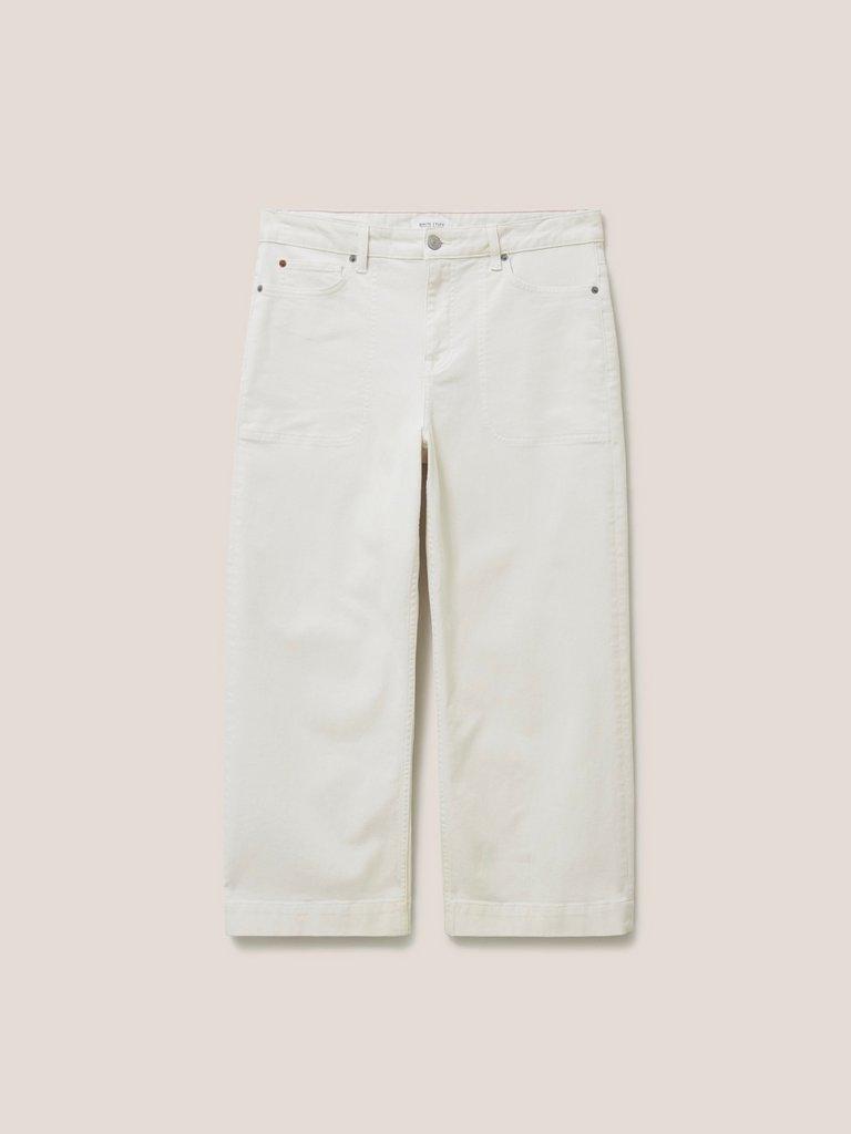 Tia Wide Leg Cropped Jean in LGT NAT - FLAT FRONT