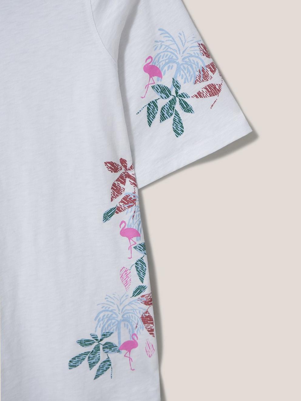 ANNABEL PRINT TEE in WHITE PR - FLAT DETAIL