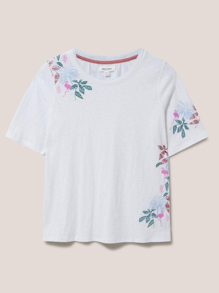 ANNABEL PRINT TEE in WHITE PR - FLAT FRONT