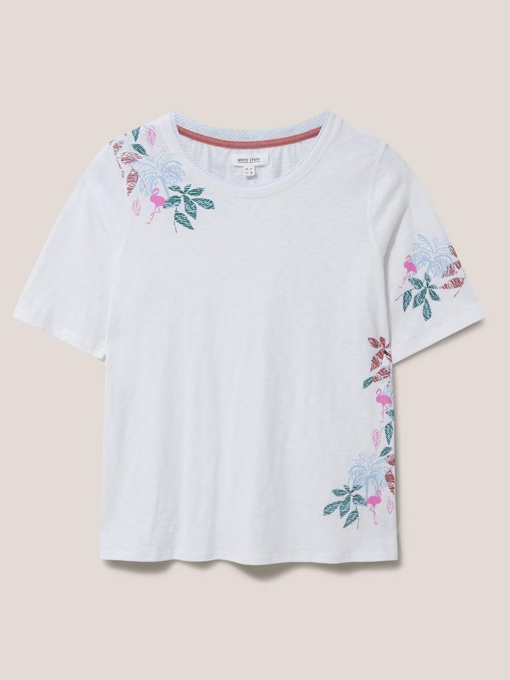 ANNABEL PRINT TEE in WHITE PR - FLAT FRONT
