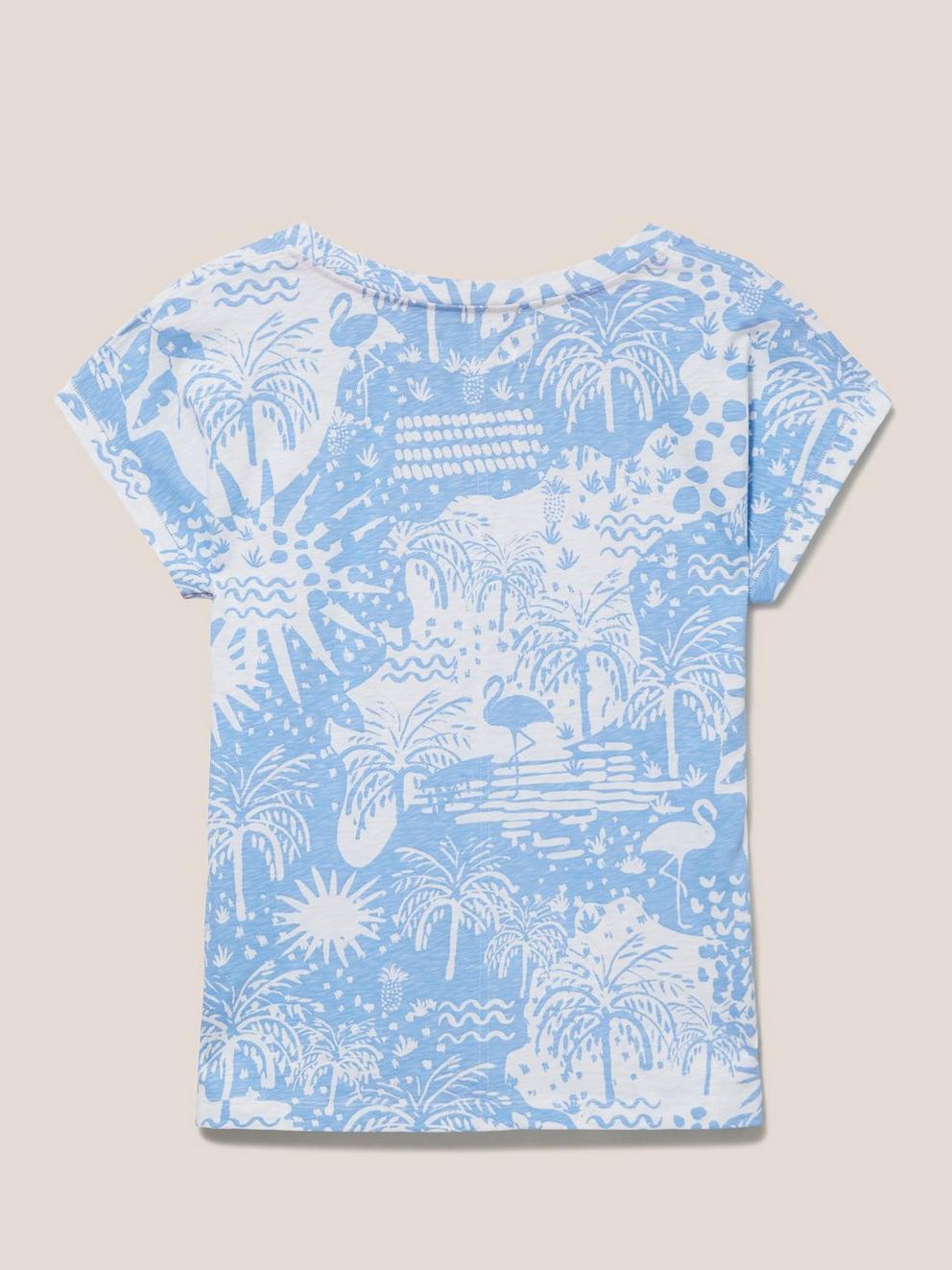 NELLY PRINT TEE in BLUE PR - FLAT BACK