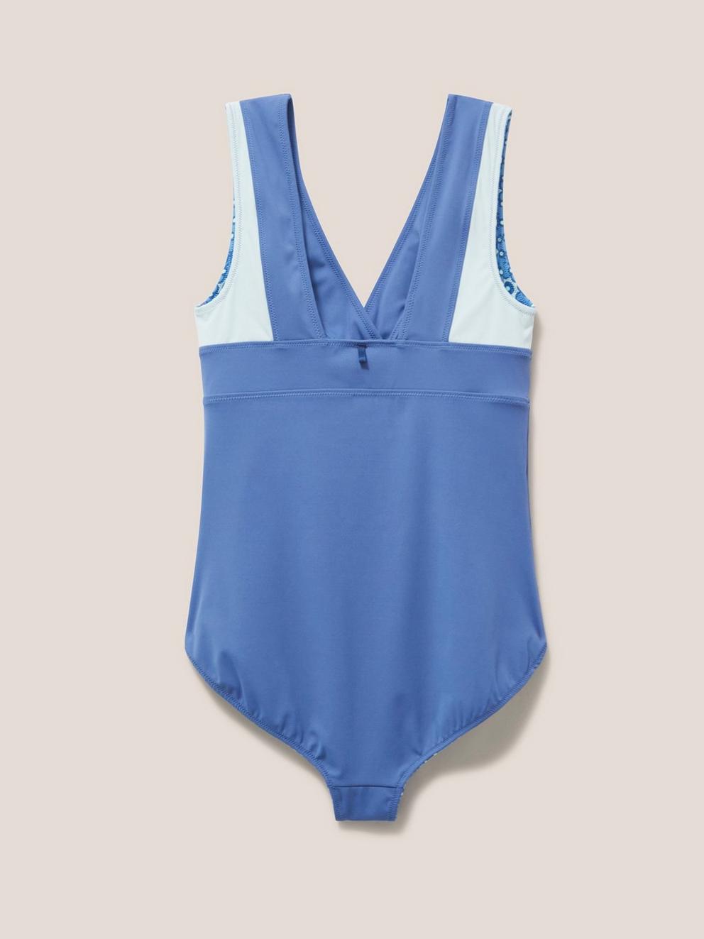 Sofia Reversible Swimsuit in BLUE MLT - FLAT BACK