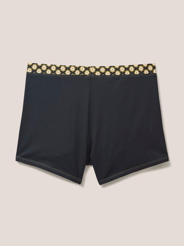 Bay Swim Short in BLK MLT - FLAT BACK