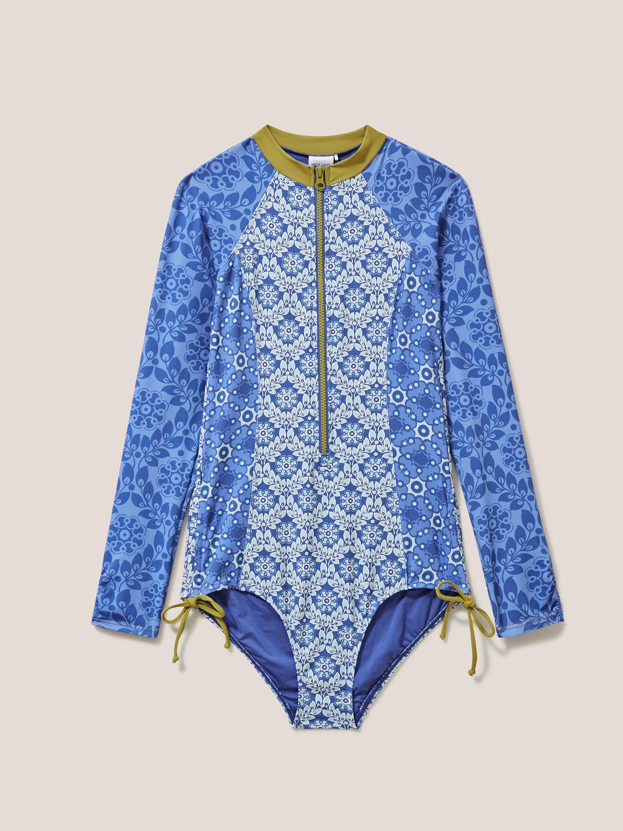 Berri Swimsuit in BLUE MLT - FLAT FRONT