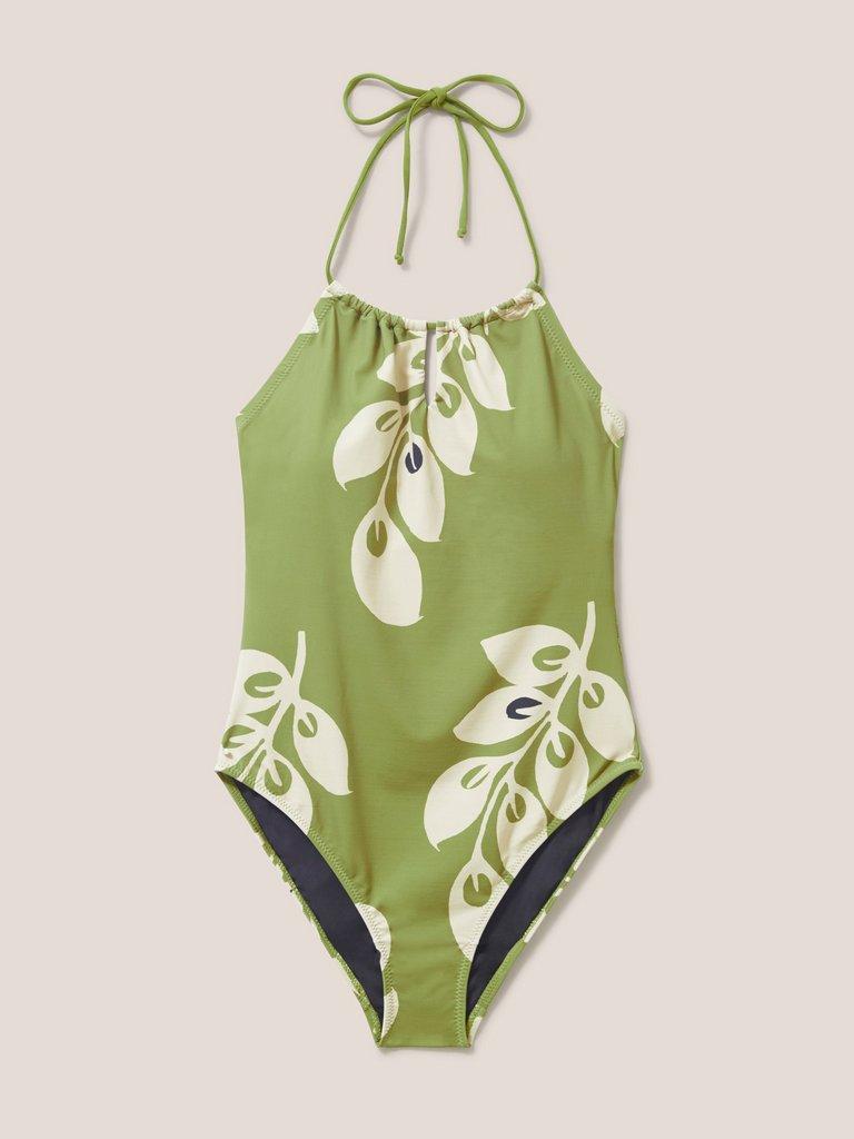Tamarin High Leg Swimsuit in GREEN MLT - FLAT FRONT