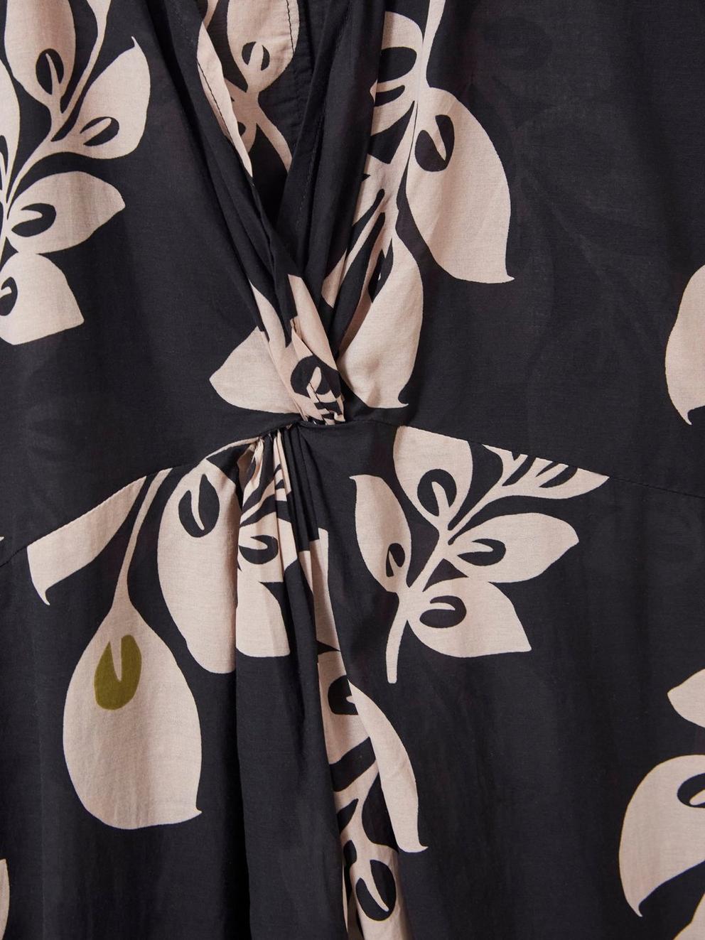 Cleo Cover Up in BLK MLT - FLAT DETAIL