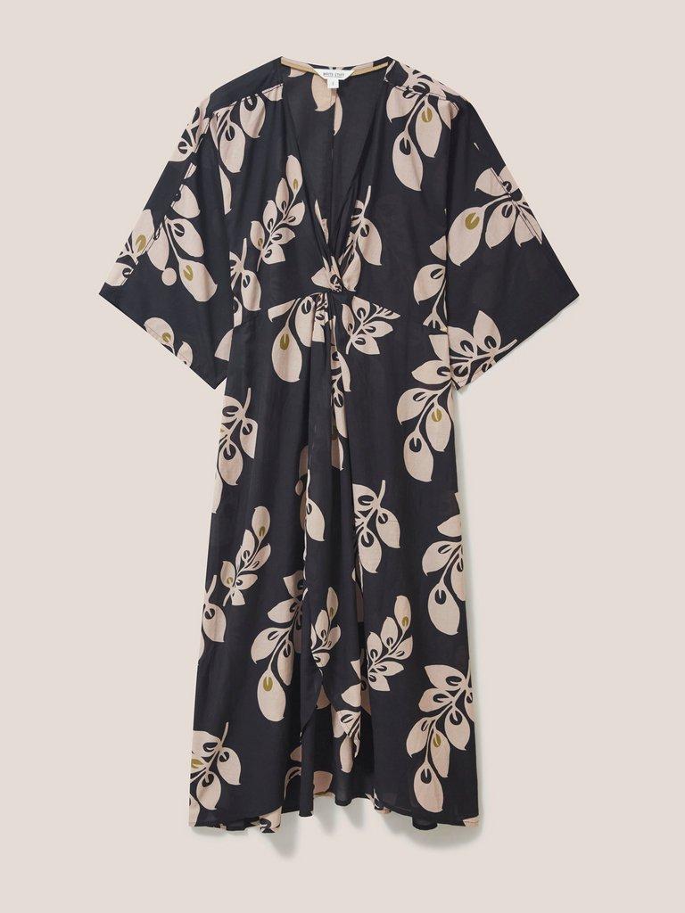 Cleo Cover Up in BLK MLT - FLAT FRONT