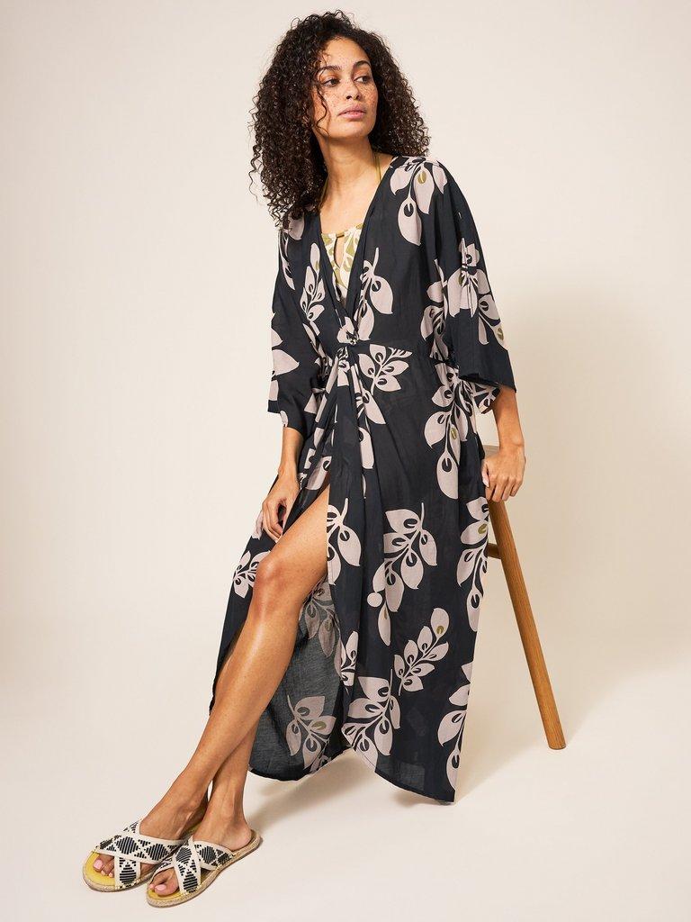 Cleo Cover Up in BLK MLT - LIFESTYLE