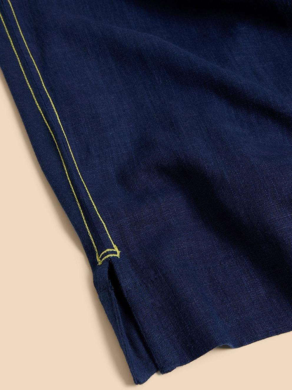 CELIA JERSEY MIX SHIRT in FR NAVY - FLAT DETAIL