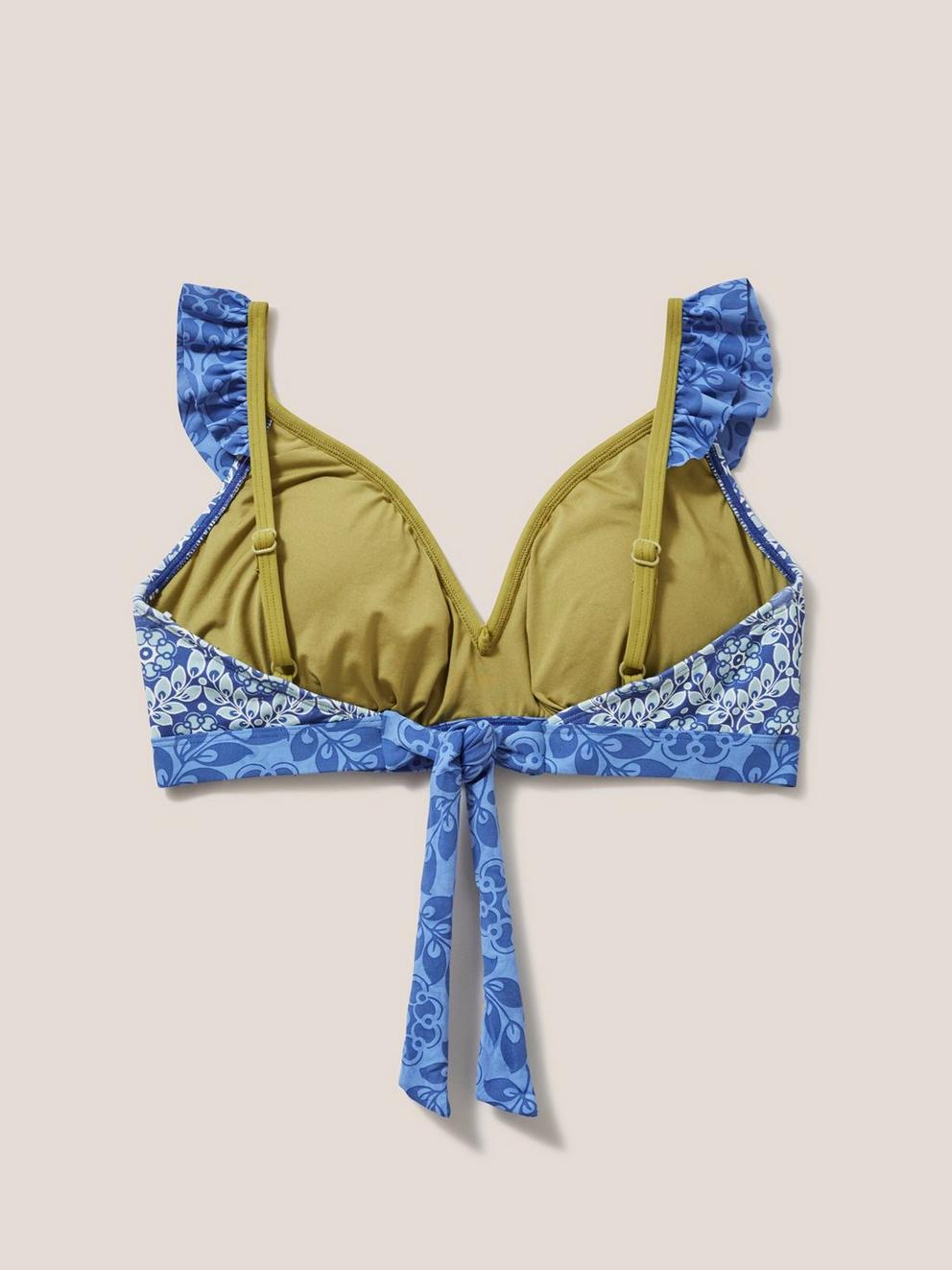 Beth Bikini Top in BLUE MLT - FLAT BACK