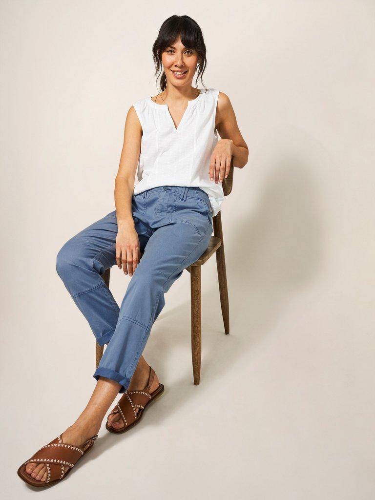 Blaire Trouser in LGT BLUE - LIFESTYLE