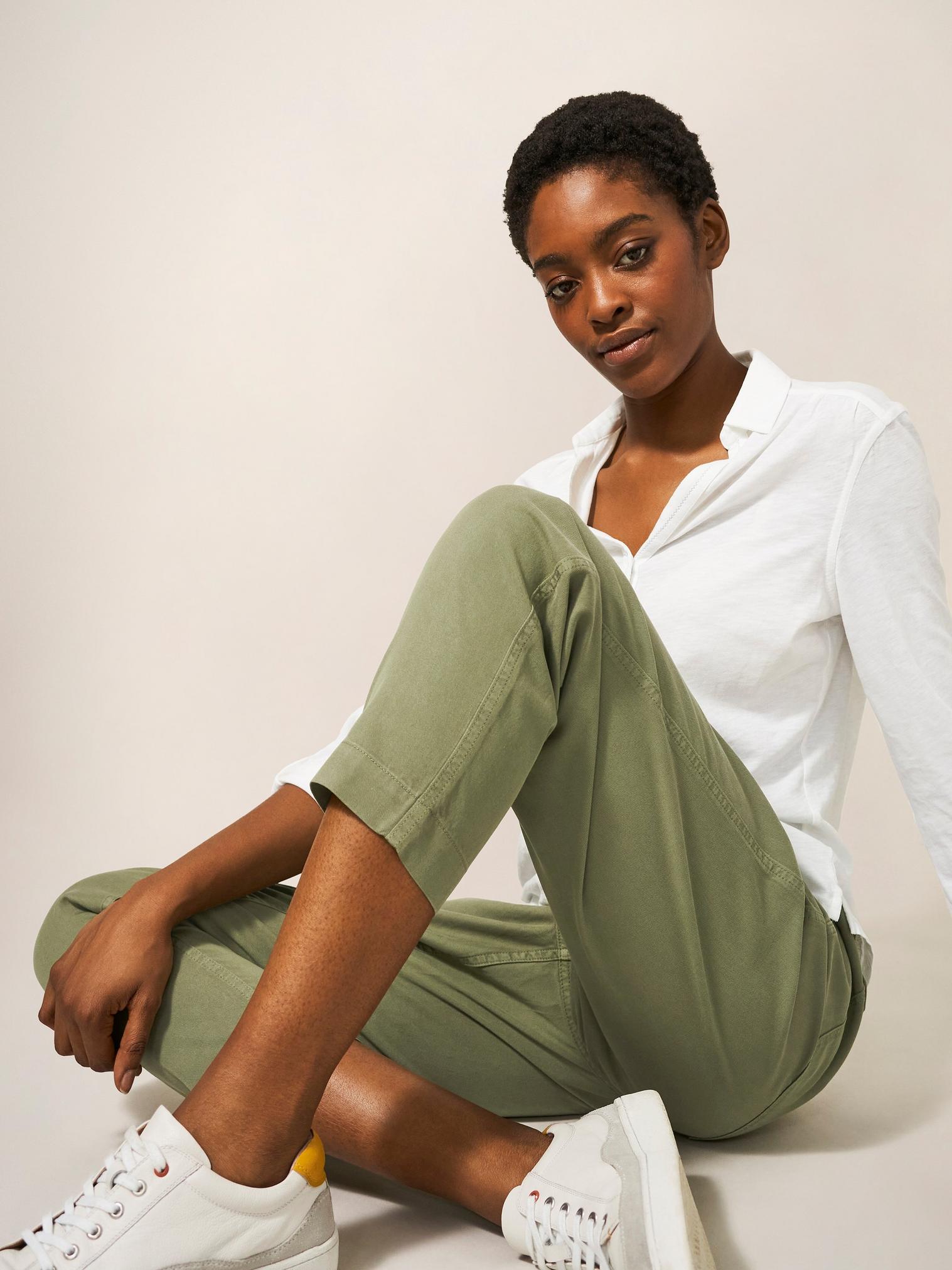 Frederika Trouser in MID GREEN - LIFESTYLE