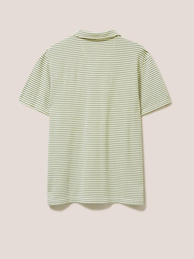 Revere Stripe Polo in MINT GREEN - FLAT BACK