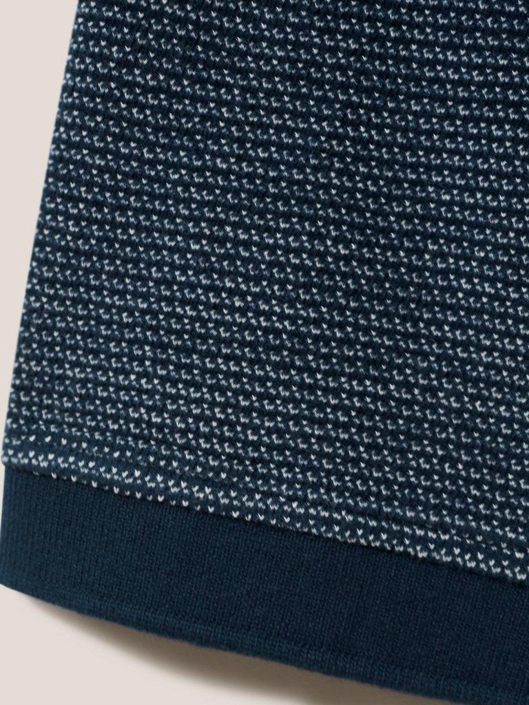 Micro Dot Polo in DEEP BLUE - FLAT DETAIL