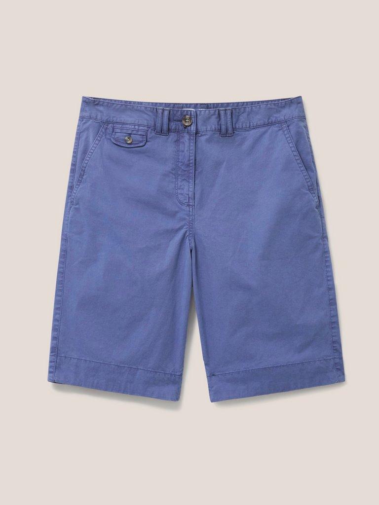 Hayley Organic Chino Shorts in MID BLUE | White Stuff