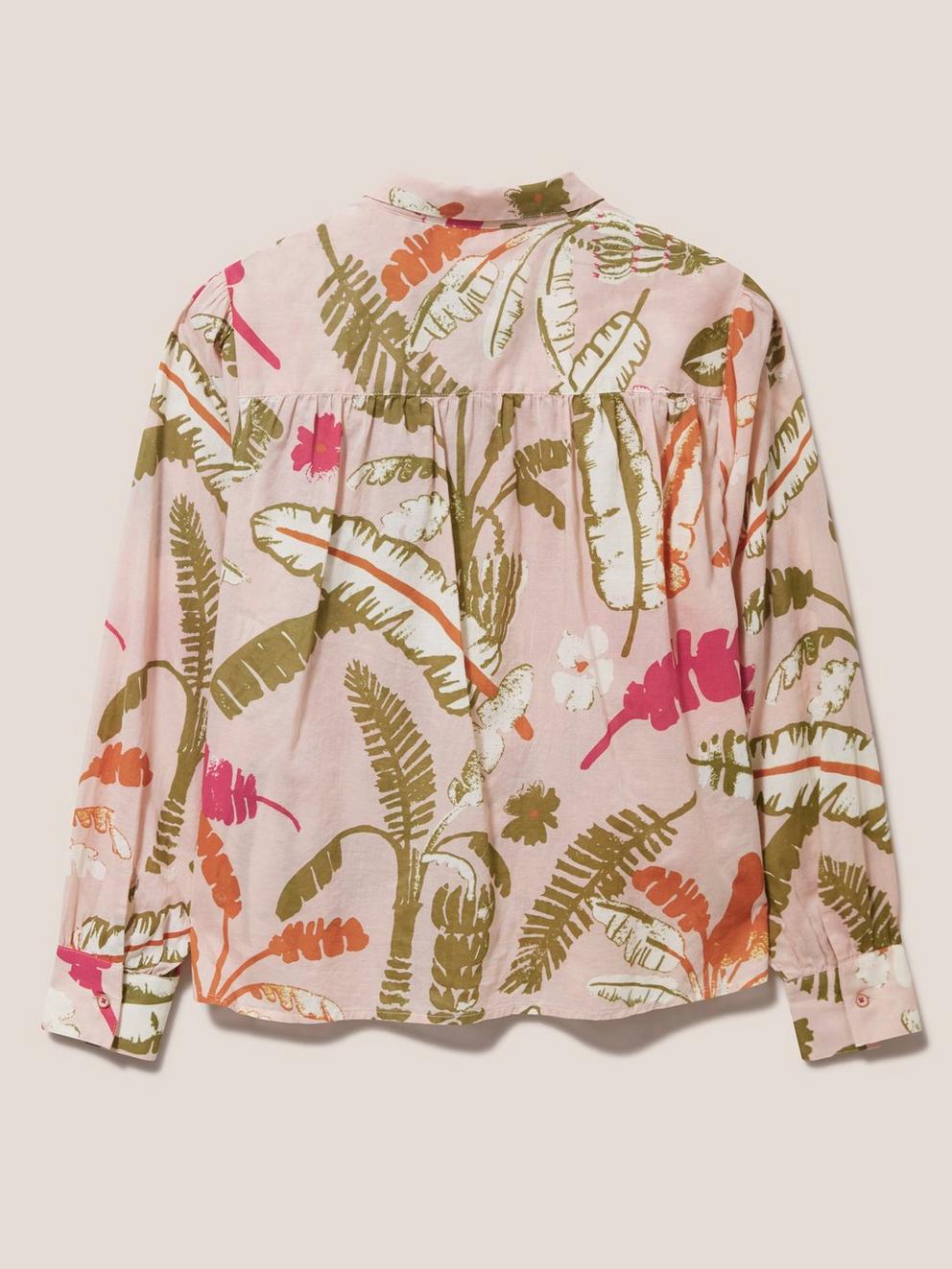 Ayla Cotton Shirt in PINK MLT - FLAT BACK