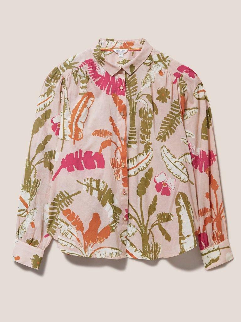 Ayla Cotton Shirt in PINK MLT - FLAT FRONT