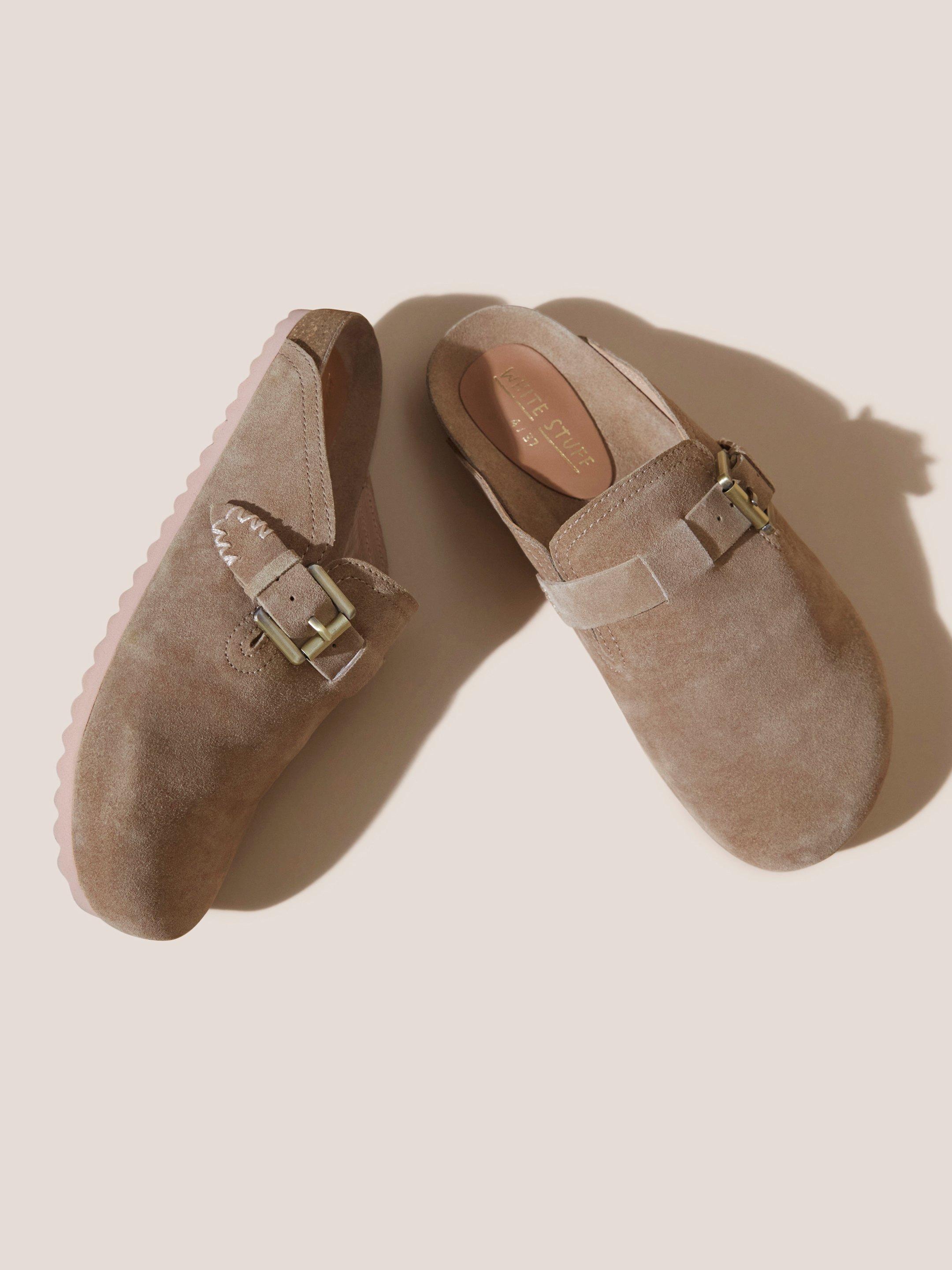 Slip On Suede Footbed in LGT NAT - FLAT BACK