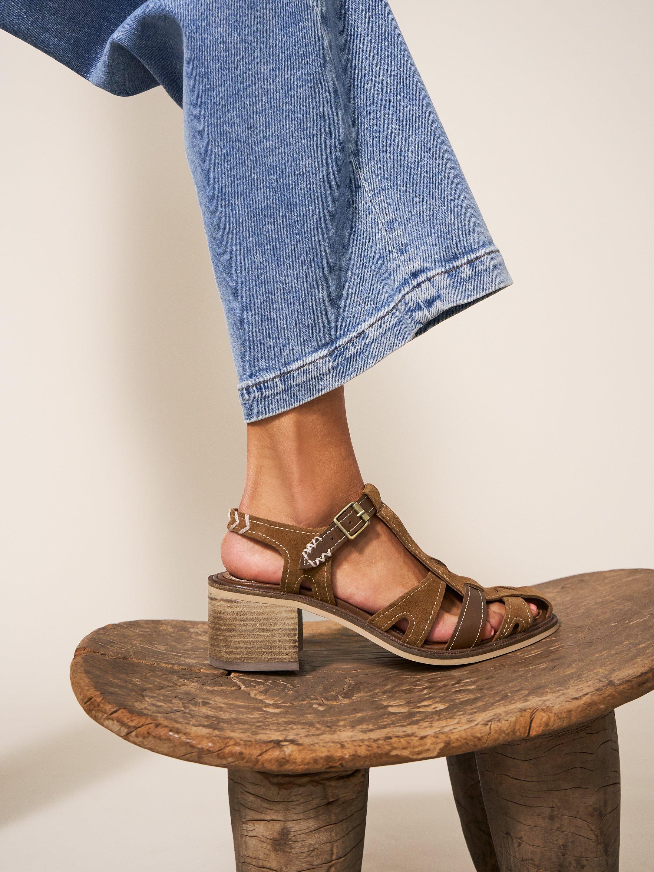 Tan block heel on sale sandals