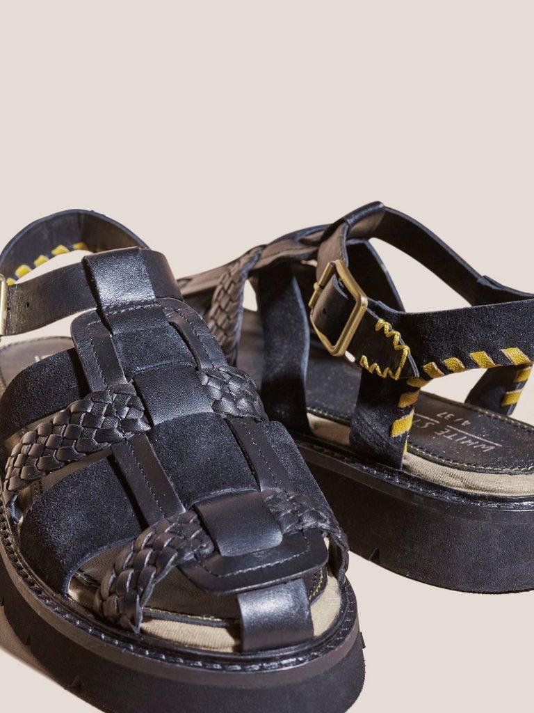 Chunky Fisherman Sandals in BLK MLT - FLAT BACK