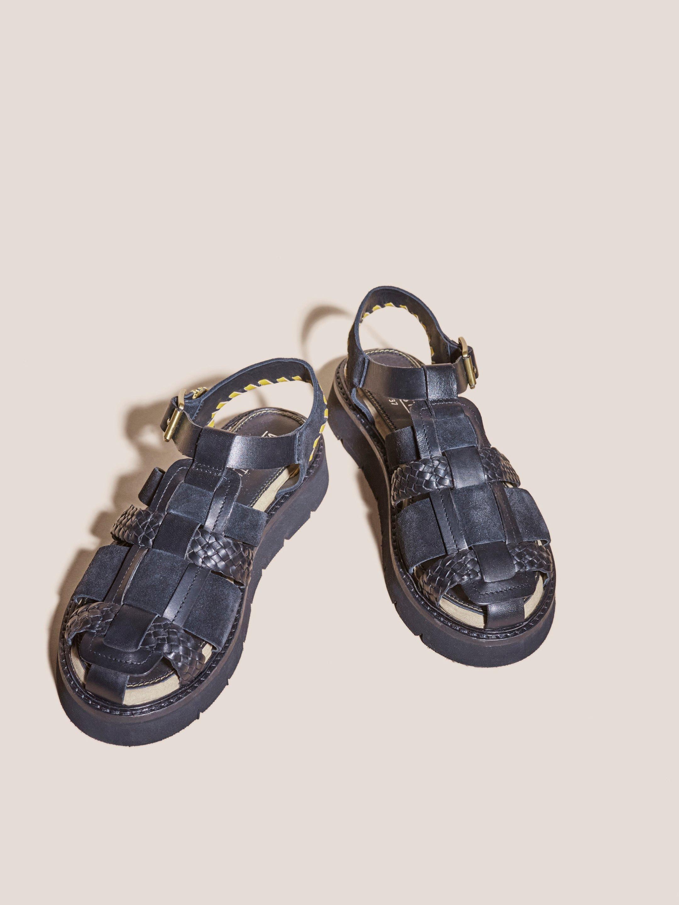 Chunky Fisherman Sandal in BLK MLT - FLAT FRONT
