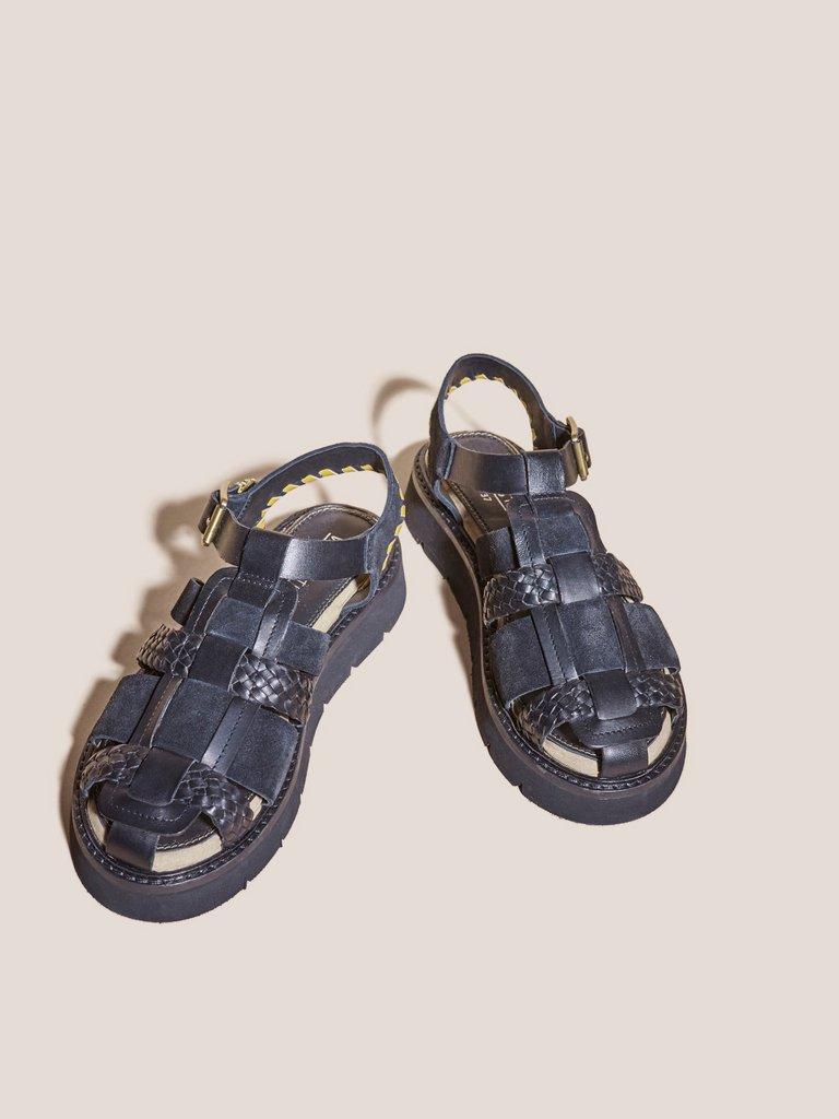 Chunky Fisherman Sandal in BLACK MULTI White Stuff