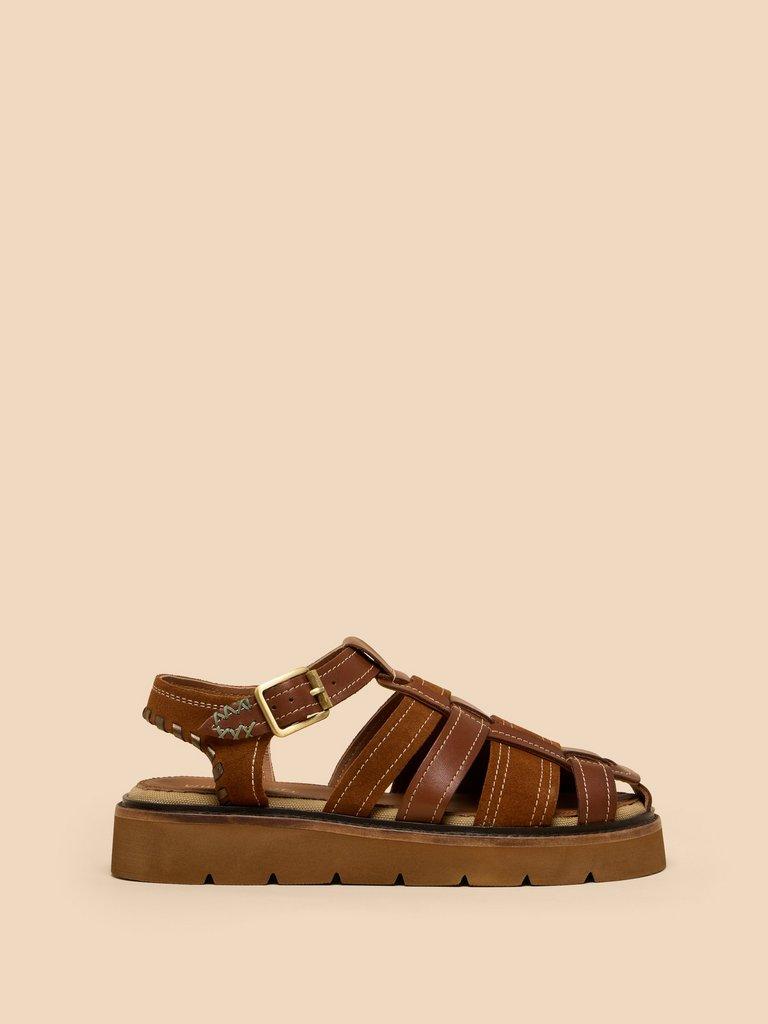 Chunky Fisherman Sandal in DARK TAN - LIFESTYLE