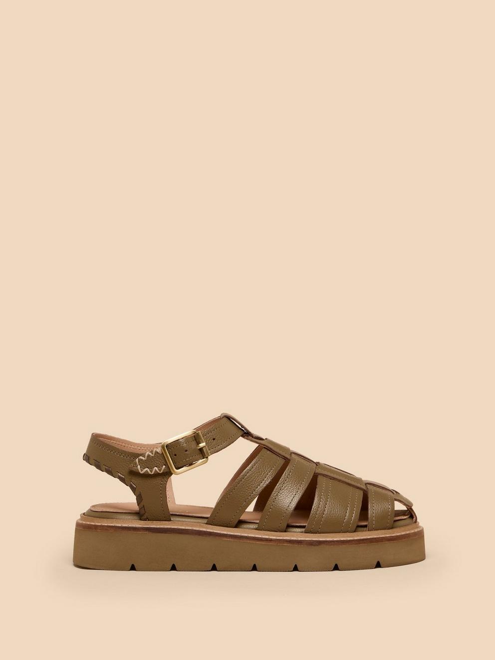 Chunky Fisherman Sandal in KHAKI GRN - LIFESTYLE