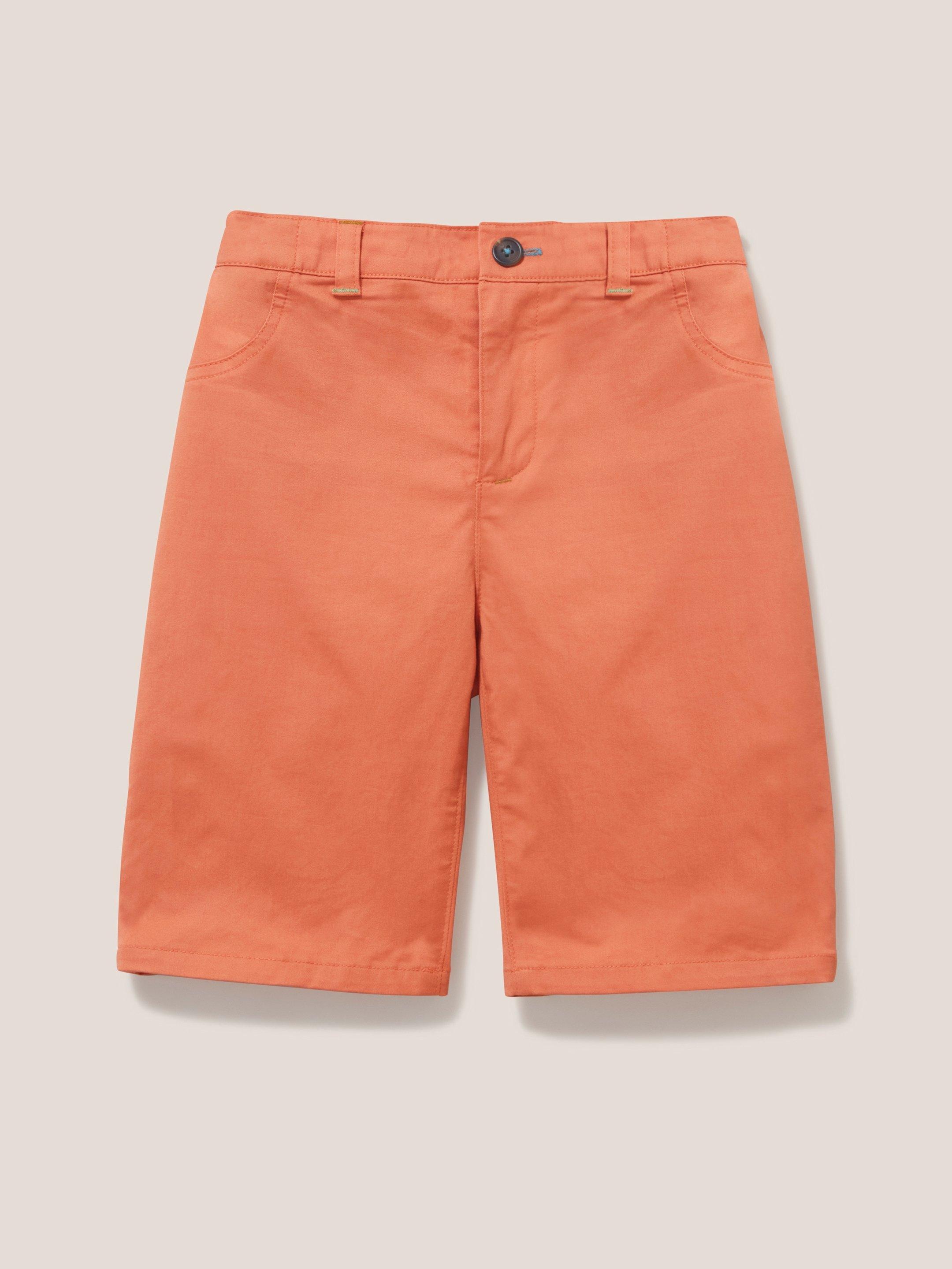 Cole Chino Short in MID CORAL - FLAT FRONT