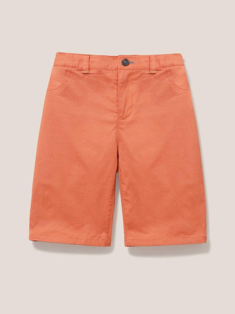 Cole Chino Short in MID CORAL - FLAT FRONT