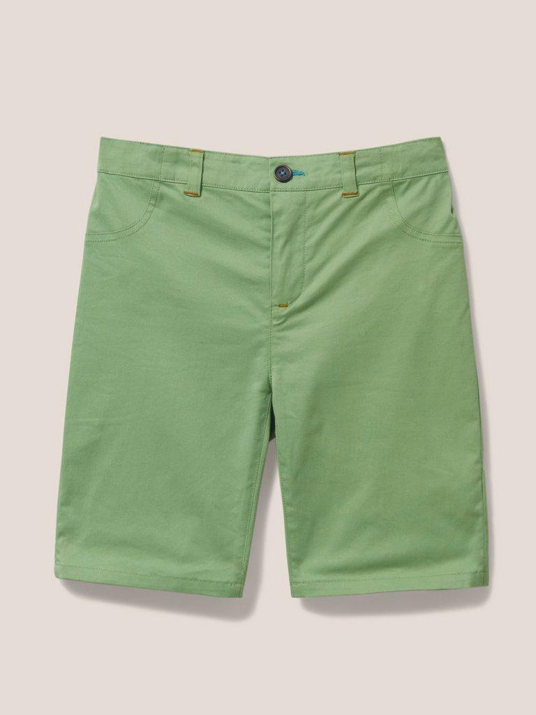 Cole Chino Short in MID GREEN - FLAT FRONT