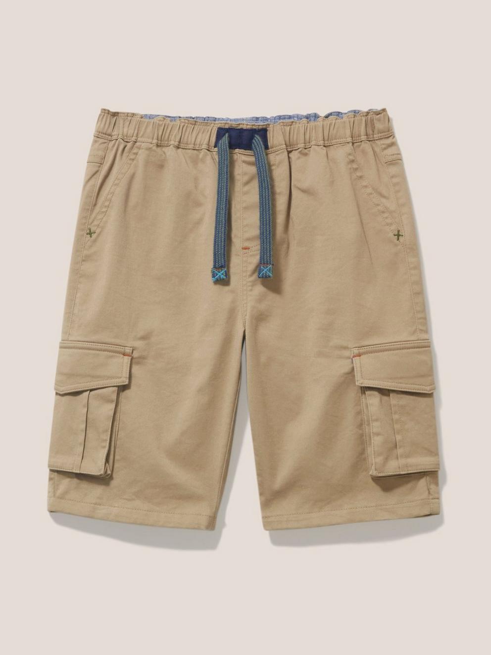 Carter Cargo Short in LGT NAT - FLAT FRONT