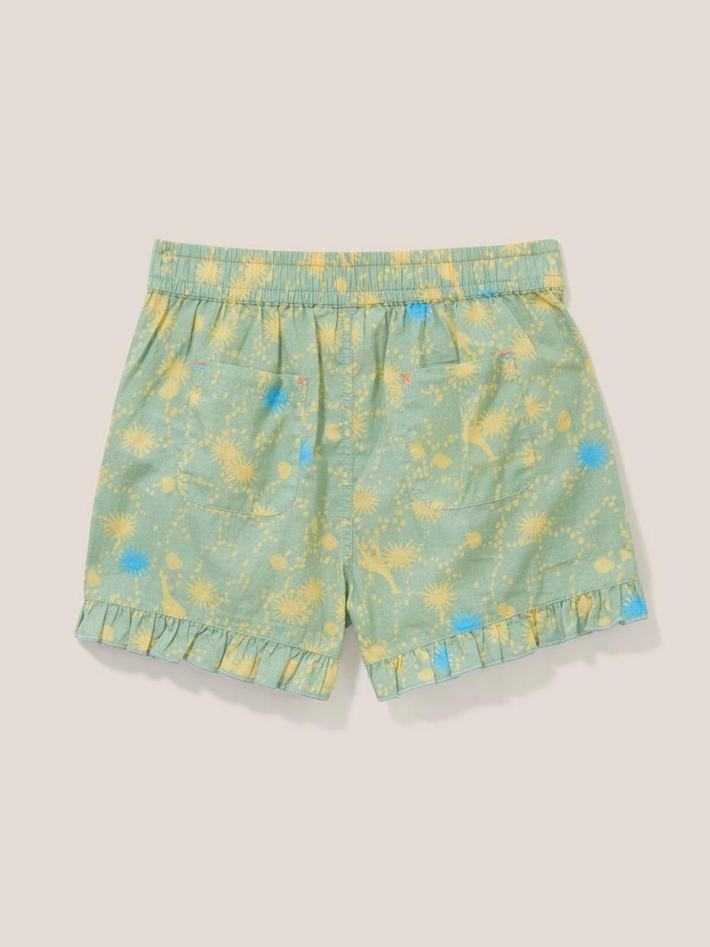 Printed Woven Short in GREEN MLT - FLAT BACK