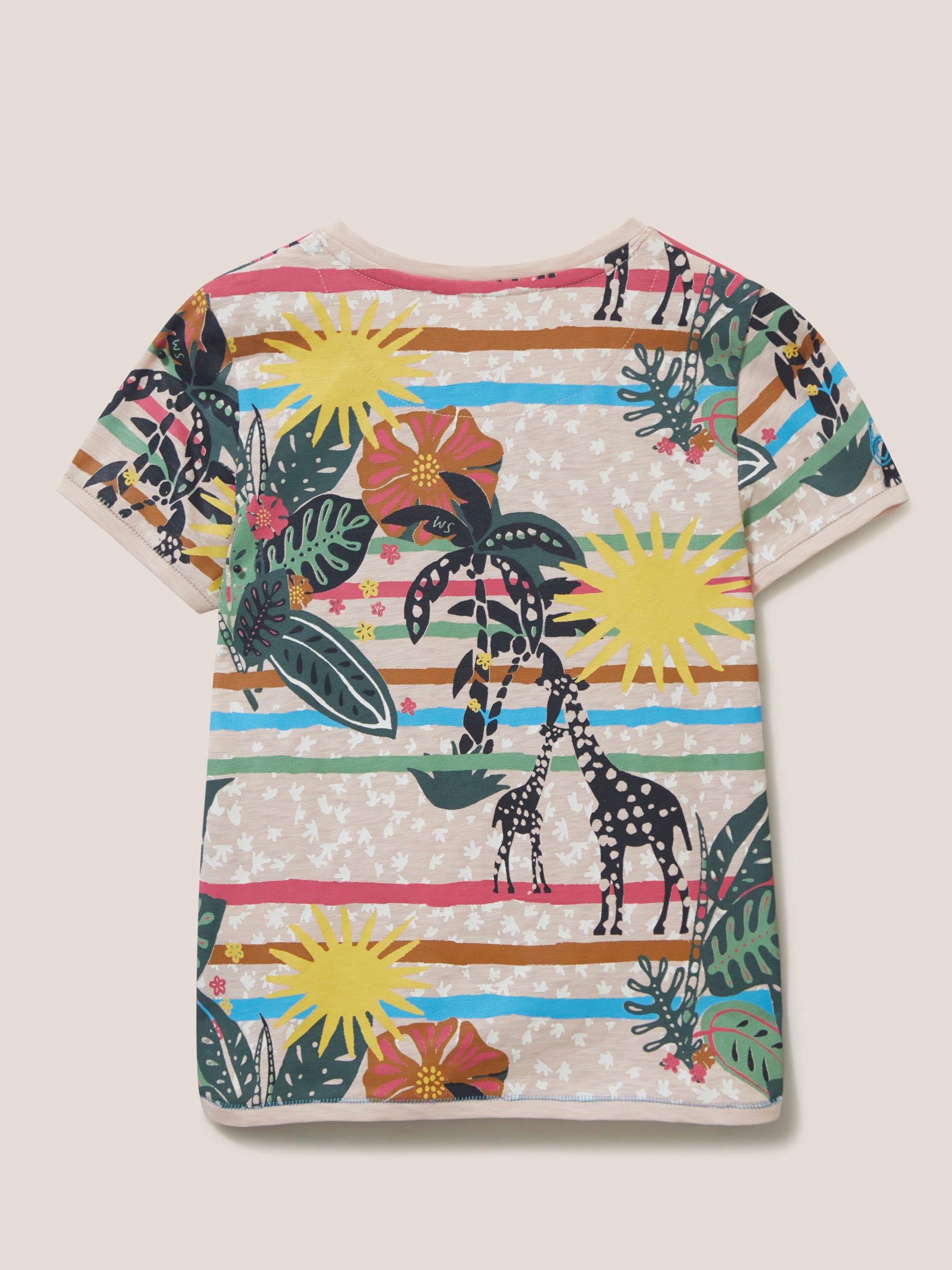 Casey Printed SS T Shirt in NATURAL MULTI | White Stuff