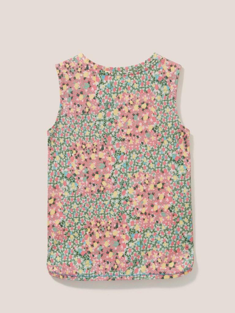Casey Printed Vest in PINK MLT - FLAT BACK