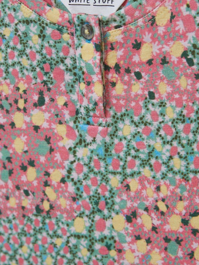 Casey Printed Vest in PINK MLT - FLAT DETAIL