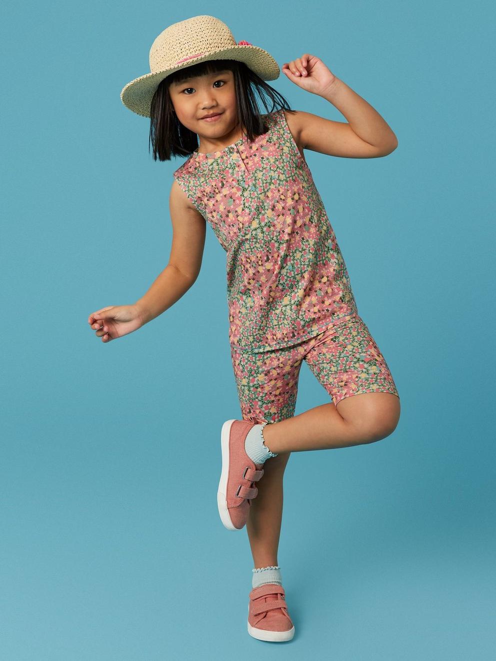 Casey Printed Vest in PINK MLT - LIFESTYLE