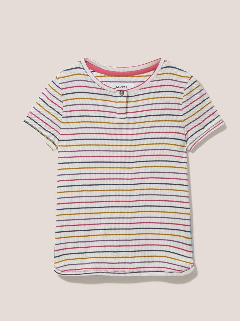 Casey Striped T Shirt in NAT MLT - FLAT FRONT