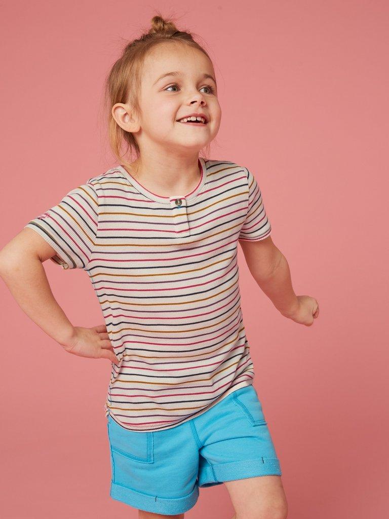 Casey Striped T Shirt in NAT MLT - LIFESTYLE